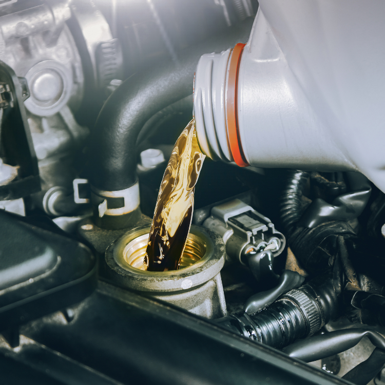 Pouring oil